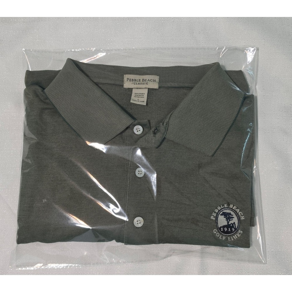 Pebble Beach Men's Classic Golf Polo Shirt, Olive Green/Earthy Gray, Size L - Picture 7 of 7